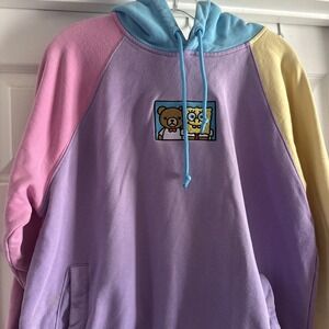 Teddy Fresh x SpongeBob SquarePants Pastel Color Block Hoodie Size Medium